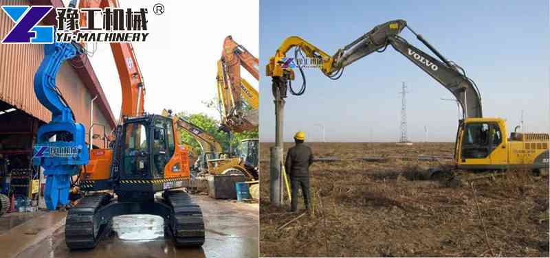 Low Price Vibro Pile driver mounted with excavator (for sheet piles, I-steel piles)