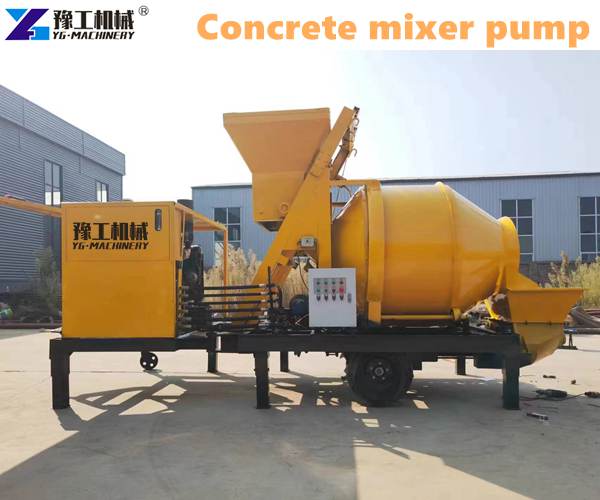 concrete mixer and pump