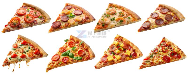 different slices of pizza