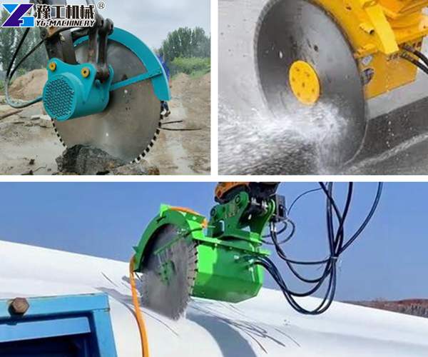 rock saw attachment for excavator