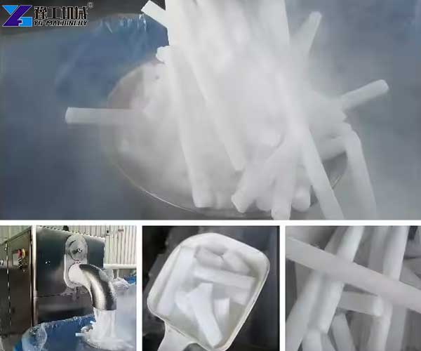 finished product by dry ice making machine
