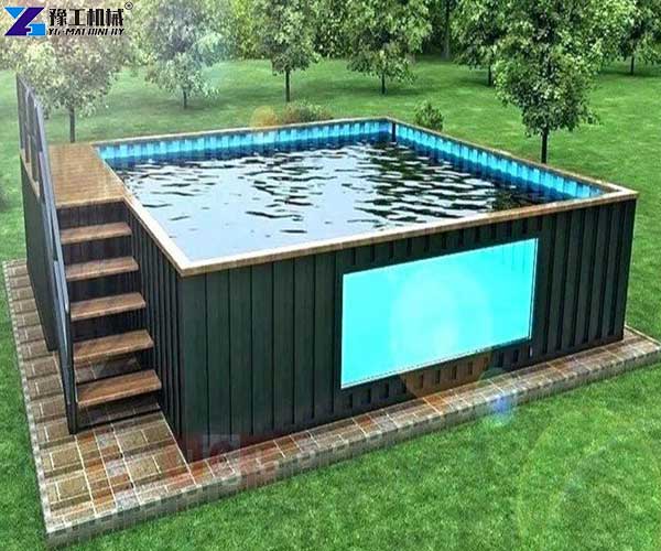above ground pool container