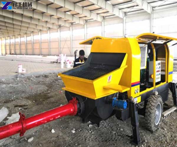 shotcrete pump is working