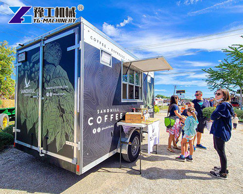 Coffee Trailer Serving Fresh Espresso at Festival