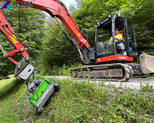 excavator attachment grass shredder