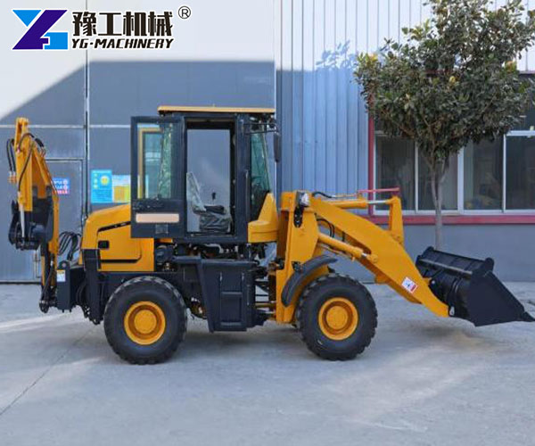 Compact mini backhoe loader