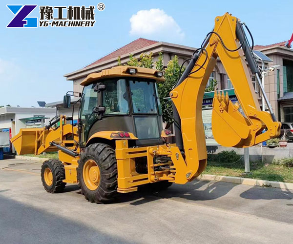 Construction backhoe for sale with operator cabin
