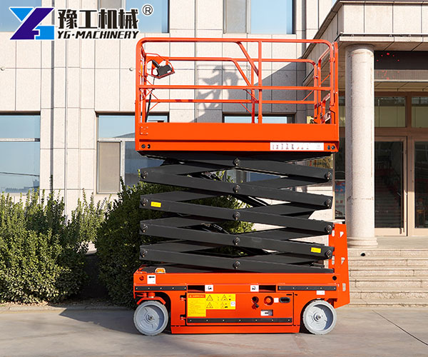 Scissor lift platform outdoor maintenance