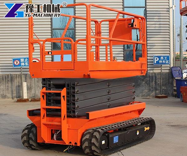 Electric scissor lift for indoor maintenance
