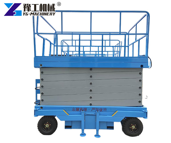 Mobile scissor lift for warehouse work