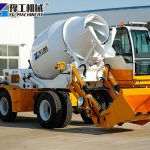 Self-Loading Concrete Mixer Truck Self-Loading Concrete Mixer Truck On Site