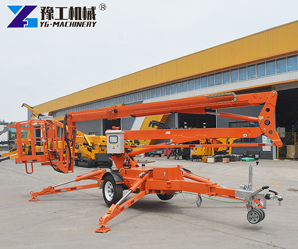 trailer boom lift for maintenance work