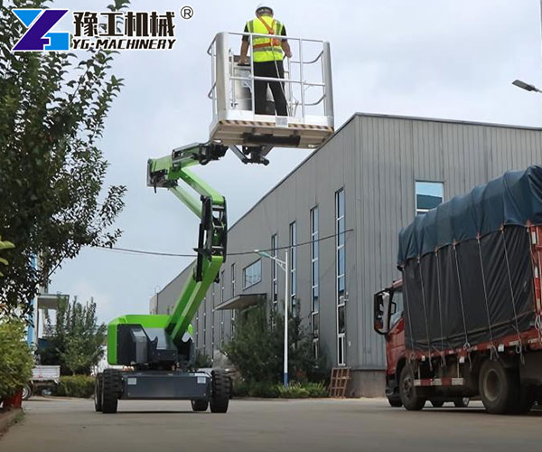 Articulated aerial lift operation