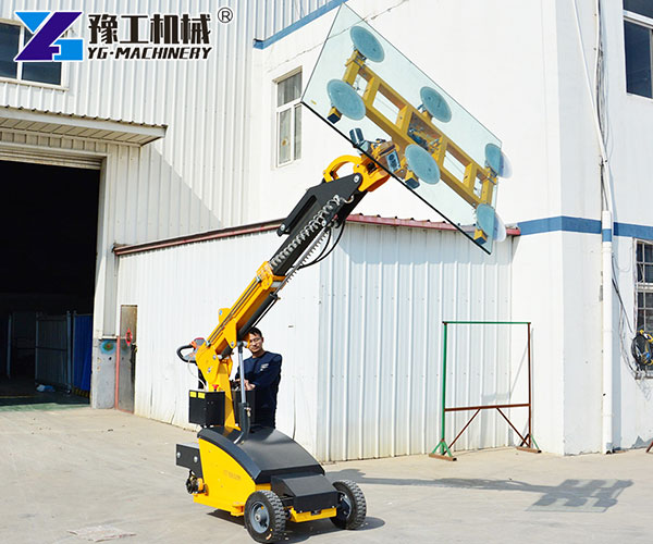 Glass installation robot for a construction site