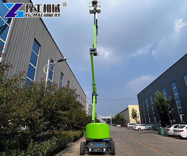 On-site articulating boom lift performance feedback