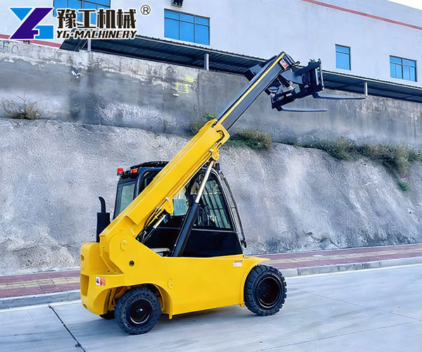 telehandler forklift handling steel beams