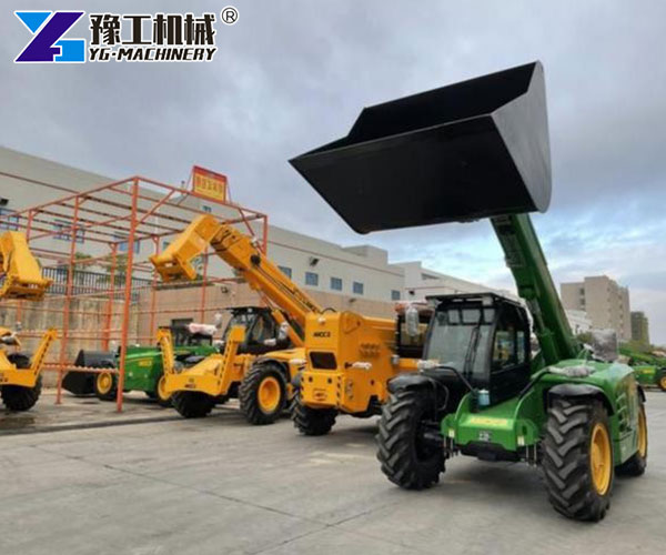 telescoping forklift bucket attachment working