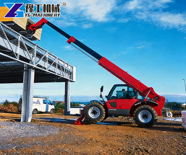 telescoping forklift loading building materials