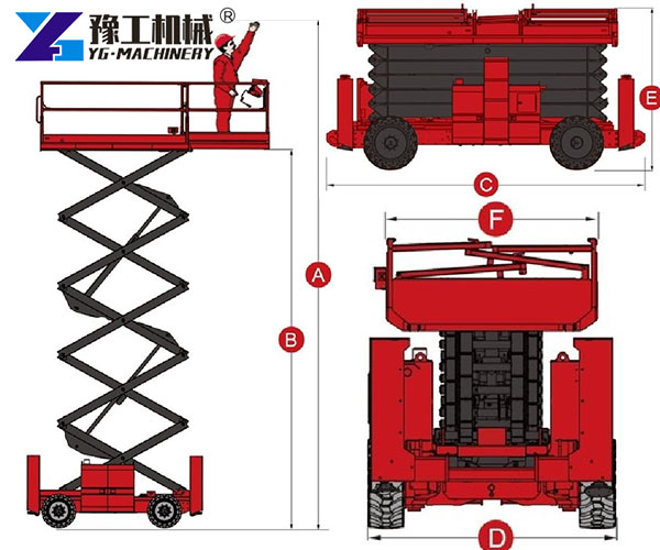 off-road scissor lift platform parameter